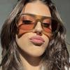 Luxury Square Sunglasses For Women New Vintage Thick Frame Leopard Orange Sun Glasses Female  Fashion Polygon Flat Top Eyewear