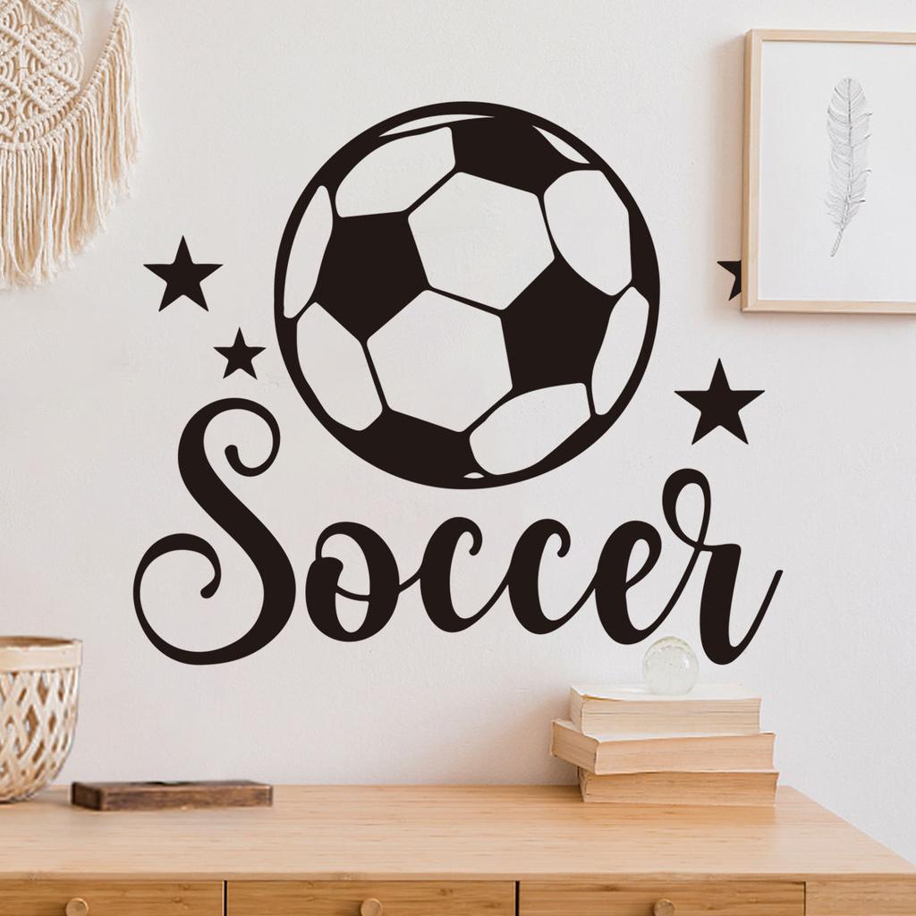 2026 World Cup Football Soccer Wall Sticker Self-Adhesive Removable for Home Party Room Fan Sports Decor
