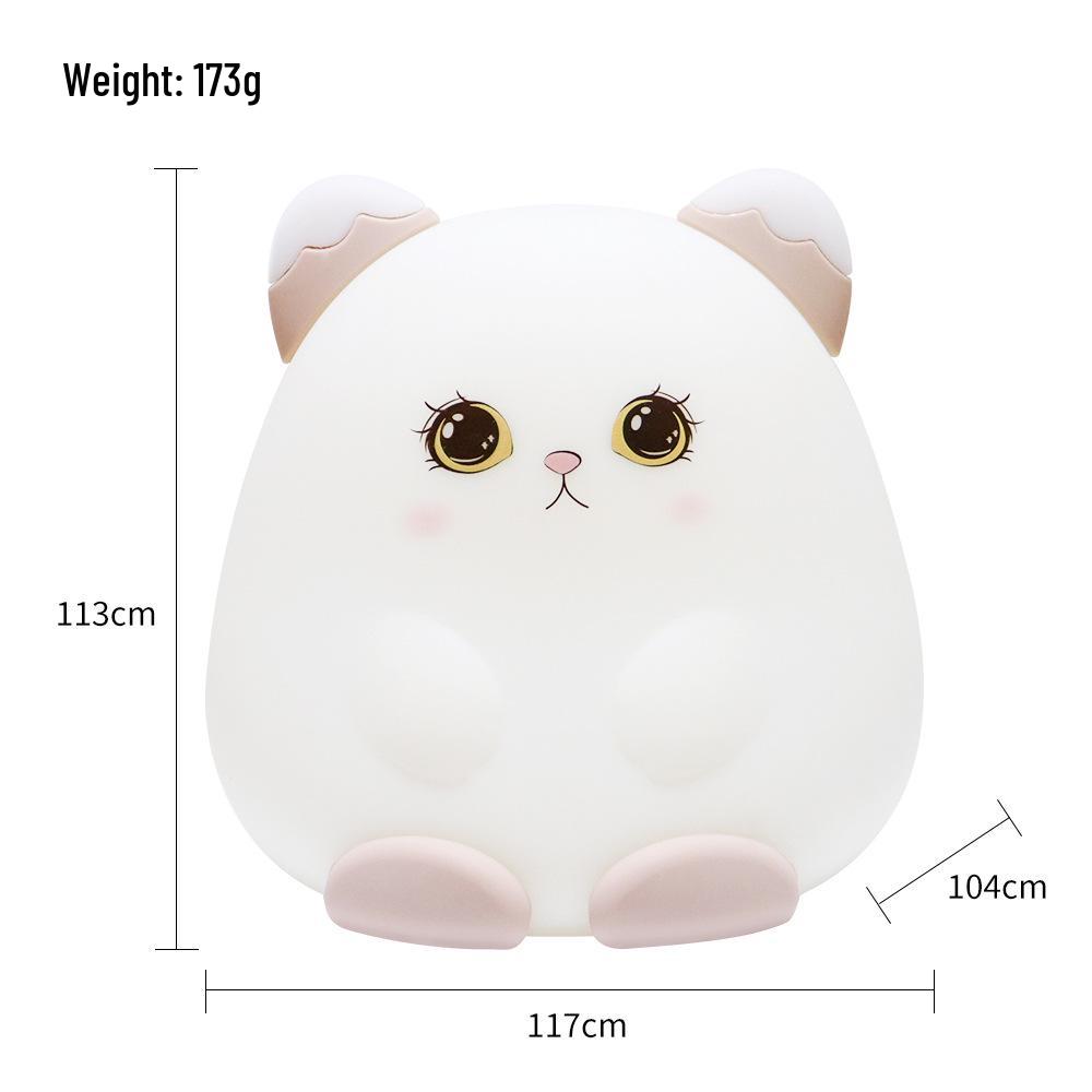 Multi-color USB Silicone Tap Light: Cartoon Kids' Night Light with Induction Sensor