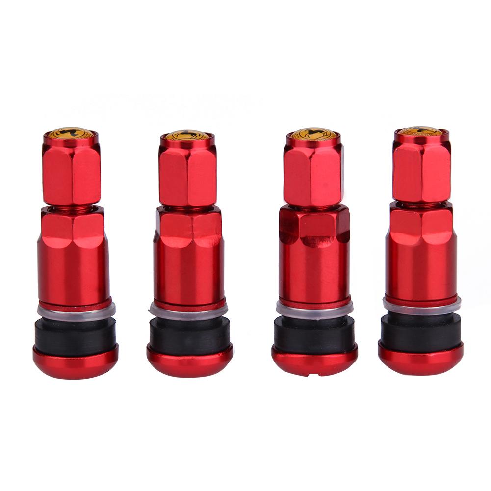 4pcs Universal Metal Car Motorcycle Tubeless Wheel Tyre Valve Stems Caps Aluminum Alloy Tire Air Valve Stems Car Accessories Valve Stems 1