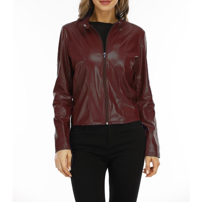 Autumn and winter fashion leather suit jacket women, urban beauty high-end temperament long-sleeved ladies jacket jacket MJ0087