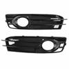 2pcs Front Foglight Grill 8P0807682 Glossy Black ABS Fog Lamp Grille Replacement for A3 8P 2009‑2012