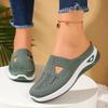 Women's Breathable Knit Slip-On Sneakers Lightweight Half Slipper, Comfortable Walking Shoes for All-Season Casual Outdoor Women's Summer Shoes