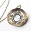 Retro Quartz Pocket Watch Round Hollow Out Design Alloy Watch Clothing Decoration Gifts