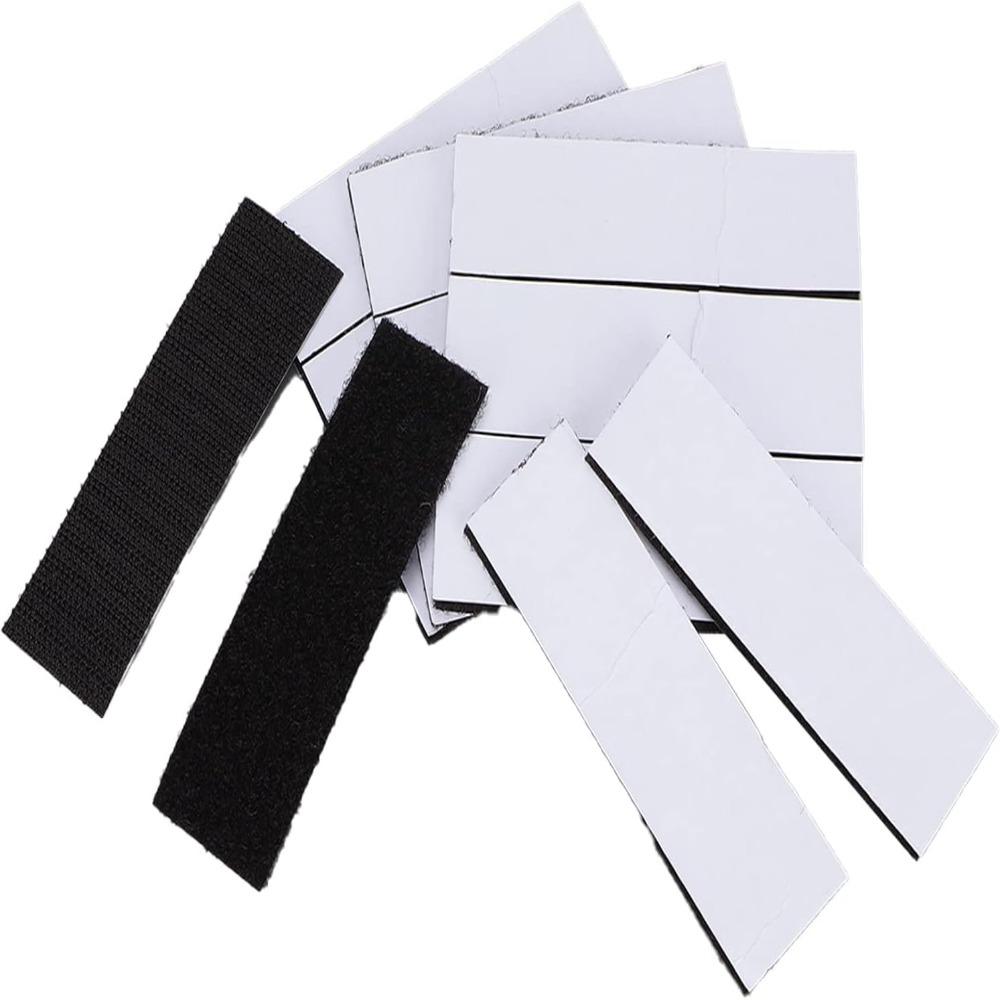 12pcs Strong Adhesive Backing Adhesive Fastener Strips Double Sided Mounting Tape Outdoor