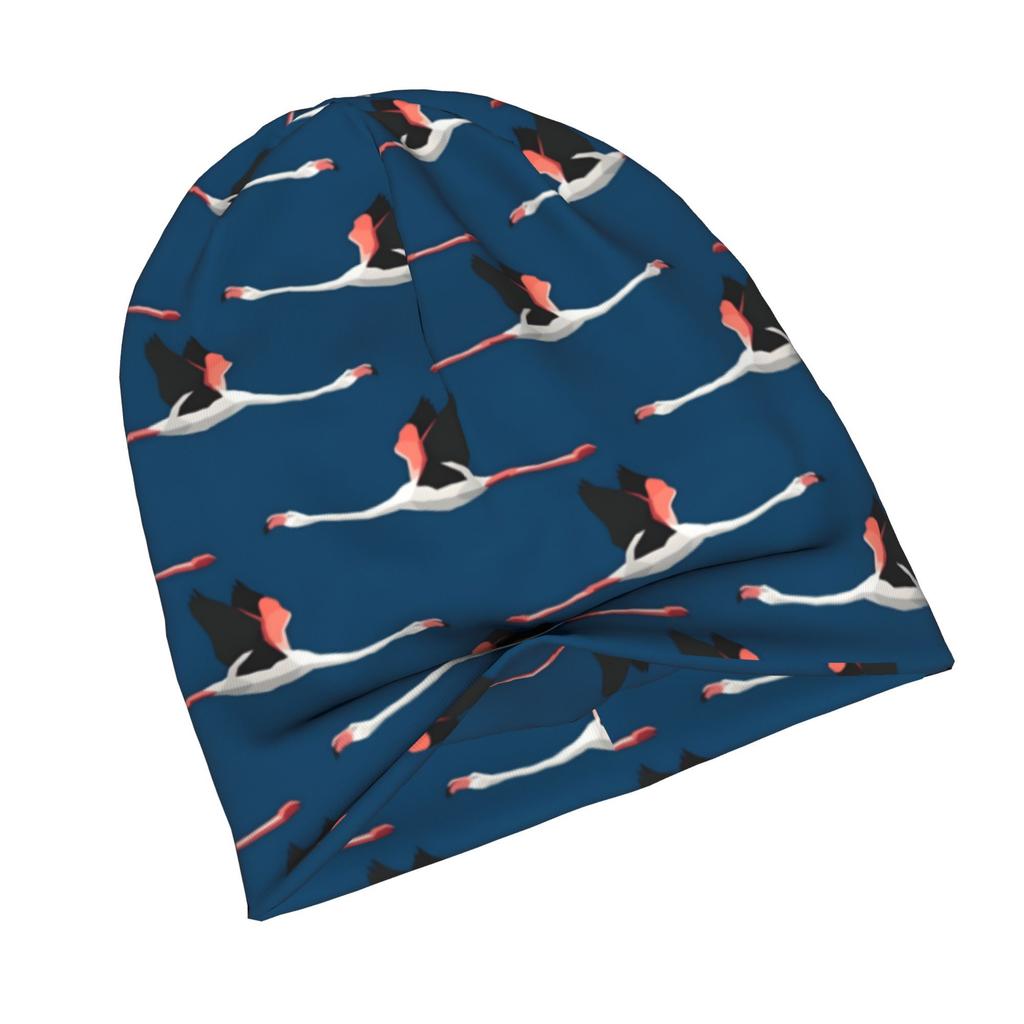 Pattern with Flamingos Classic Knit Hat for Adults Available In Versatile Tones Ideal for Subtle Styling During Cool Days or Relaxed Seasons