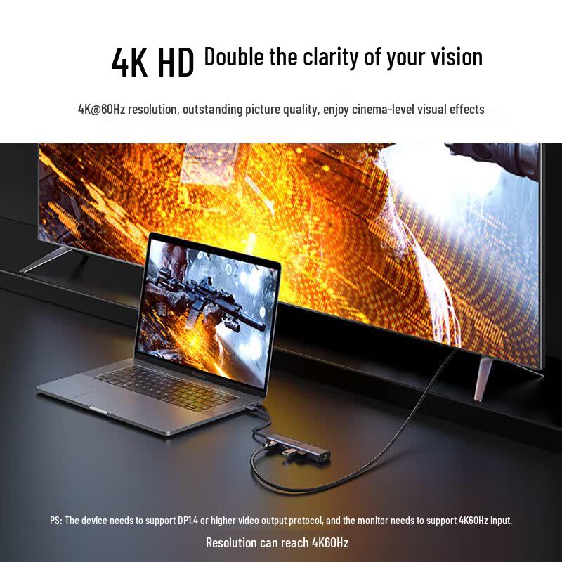 UGREEN Type-C 5-in-1 Hub with 4K HDMI, Gigabit Ethernet