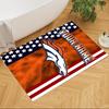 Denver Broncos Logo Customized Name Area Rug Suitable for Foyer Study room Decorate room Dining Room Anti-slip Rug Decorate Offices
