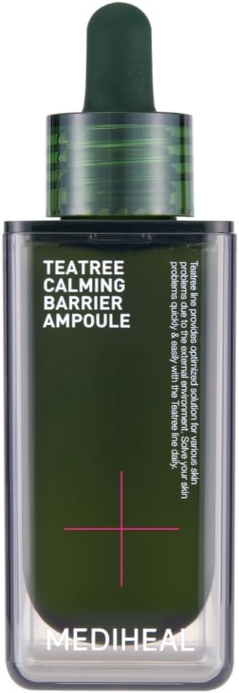 MEDIHEAL OFFICIAL Успокаивающая ампула с чайным деревом 50 мл, Сыворотка для раздраженной кожи, Уход за проблемной кожей, Чувствительная кожа, Увлажняющая (Успокаивающий барьер)