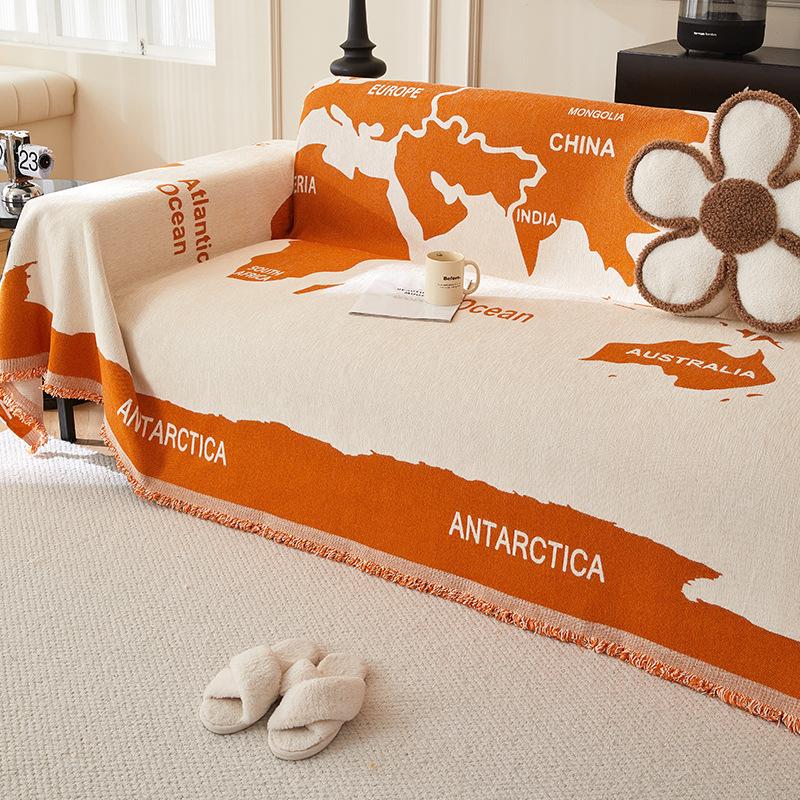 Small Fresh Sofa Towel Cover Cloth for All Seasons, All-inclusive, Universal Sofa Cushion, Anti-slip Cover Blanket, Anti-cat Scratch Thickening