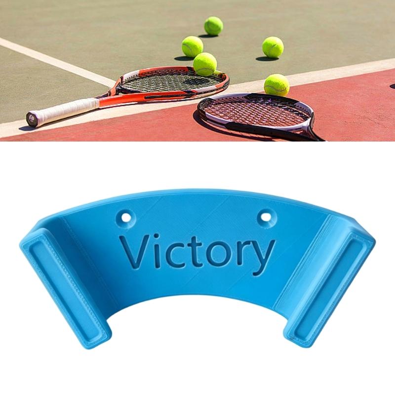 Wall Mounted Tennis And Pickleball Rack Holder With Secure Clip For Space Saving Storage 4 Color Available
