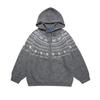 Hooded Knit Cardigan Star Jacquard Loose Fit Teens Couples Daily Wear