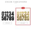 Number Stickers Large Approx. 20x40mm 10 Sheets [Gold] Gold Glossy