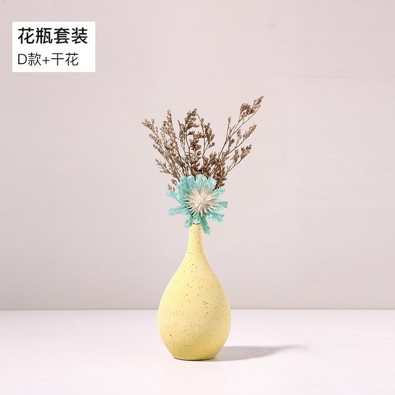 Ceramic Small Vase Home Decor Creative Flower Pot for Living Room Tabletop Decoration