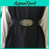 Vintage Floral Black Waist Belt For Women Stylish Elastic Cinched Accessory For Dresses