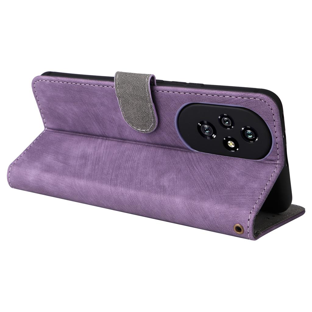 For Honor 200 5G Case PU Leather RFID Blocking Card Slots Wallet Phone Cover