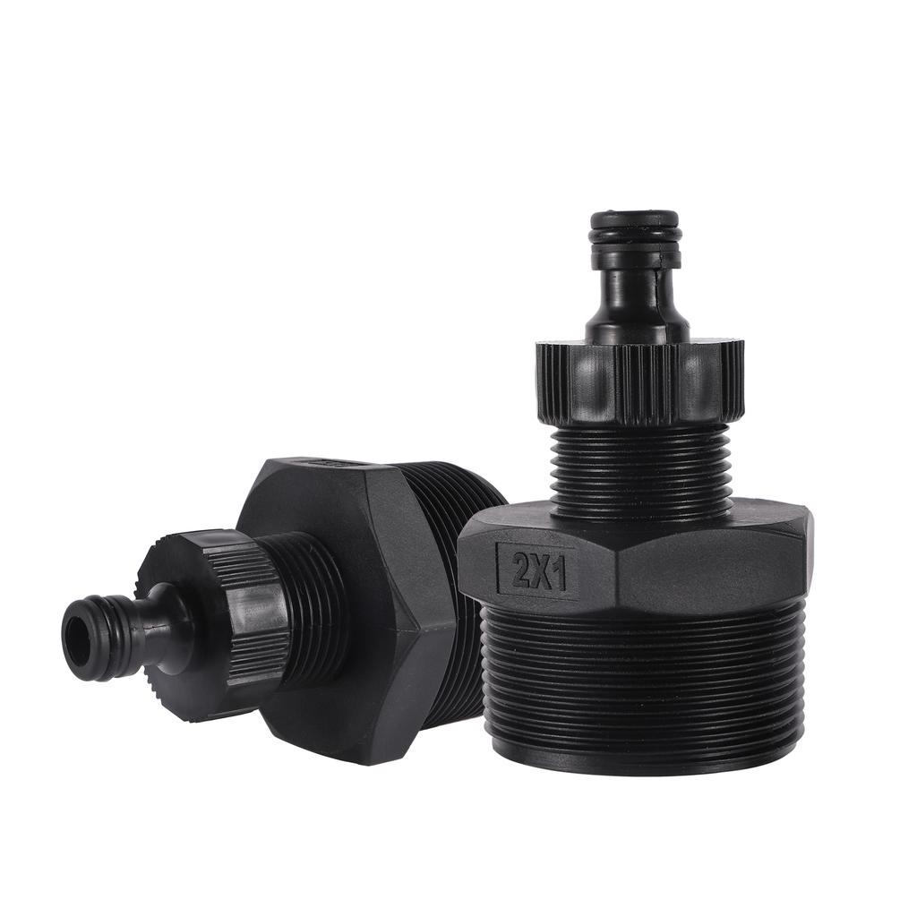 Plastic 1 Inch To 2 Inch Male Thread Reducing Pipe Connector Garden Irrigation Water Pipe Fitting Aquarium Fish Tank Joint 1Pc