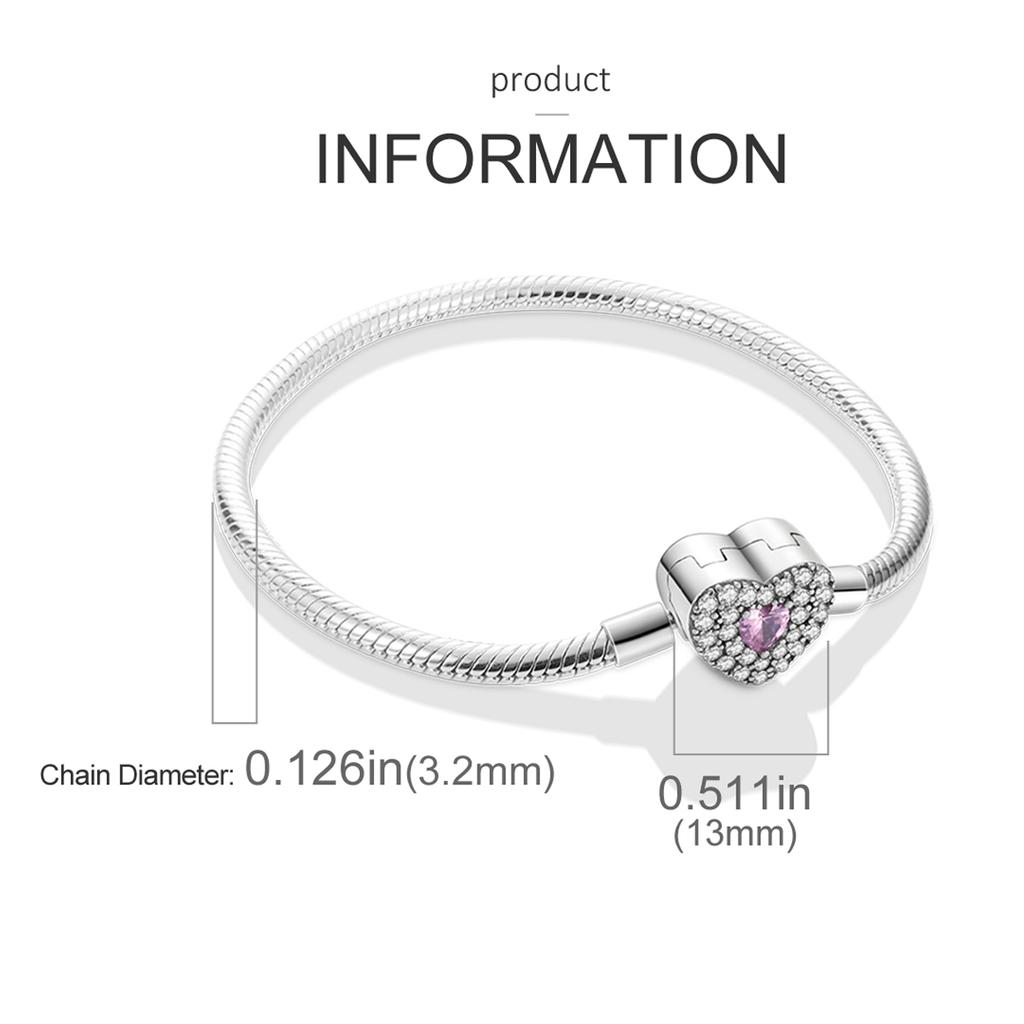 Silver Plated Snake Chain Bracelet Stainless Steel Bangle DIY Jewelry For Women Fashion Pulseras Charm Bracelet