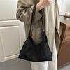 Premium Suede Retro Shoulder Armpit Bag Women's Fashion Versatile Commuter Large Capacity Messenger Tote Bag