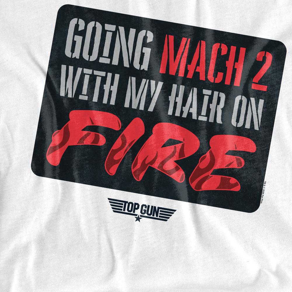 Top Gun Unisex Adult Mach 2 Hair On Fire T-Shirt