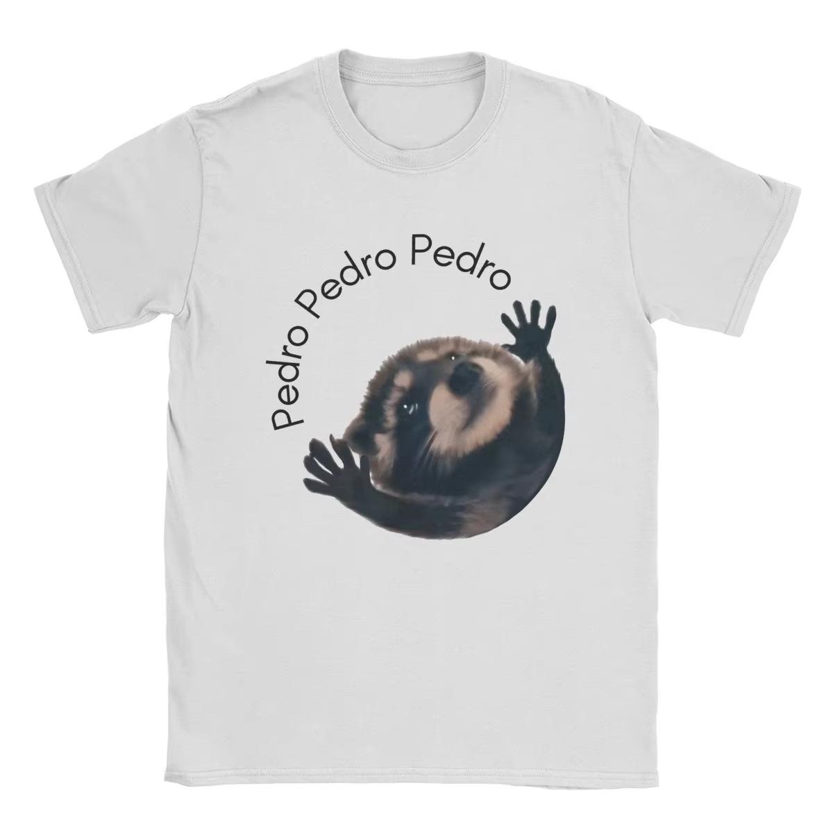 

Vintage Pedro Raccoon Print T-shirt Summer Casual Fashion Cotton Short Sleeve T-shirt Gift Outfit for Men and Women L