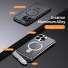 For iPhone 14 Pro Max Magnetic Case Aromatherapy Acrylic+Aluminum Alloy Kickstand Cover