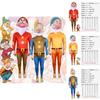 Snow White Seven Dwarfs Cosplay Costume For Stage Play Halloween Role Play Unisex Polyester