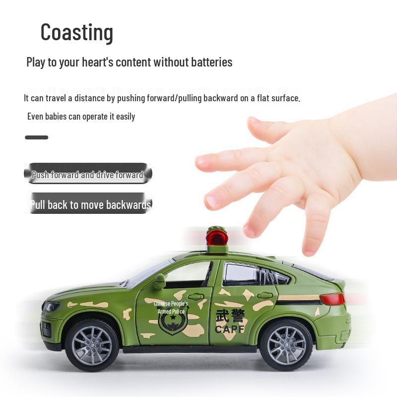 Kids' Inertial Police & Firefighter Toy Cars - Durable Models for Street Stalls & Night Market Gifts