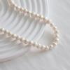 Dd01 925Silver 8mm Natural Freshwater Pearl Necklace