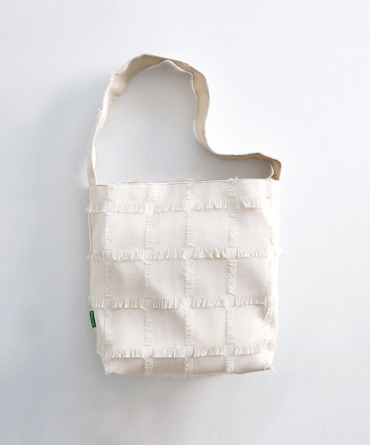 Green Stuff Simple Shopper Bag 62 Ethnic Fringe - Ivory