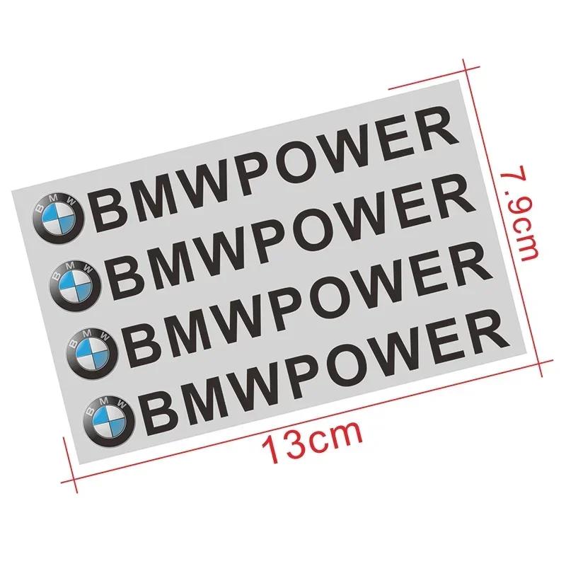 X5 B4 For BMW M 4PCS Car badge For BMW Power Decal Car Door Handle Sticker For BMW X1 X3 X5 X6 M3 M5 M6 E46 E39 E90 E60 E36 E39