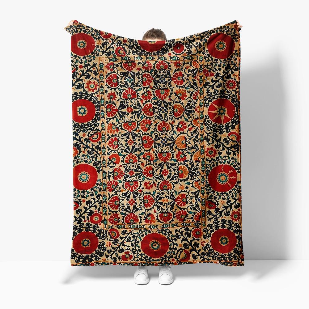 Floral Paisley Print Blanket Soft Warm Throw Sofa Bed Bedspread Decorative Cushion Cover Gift 75x90cm