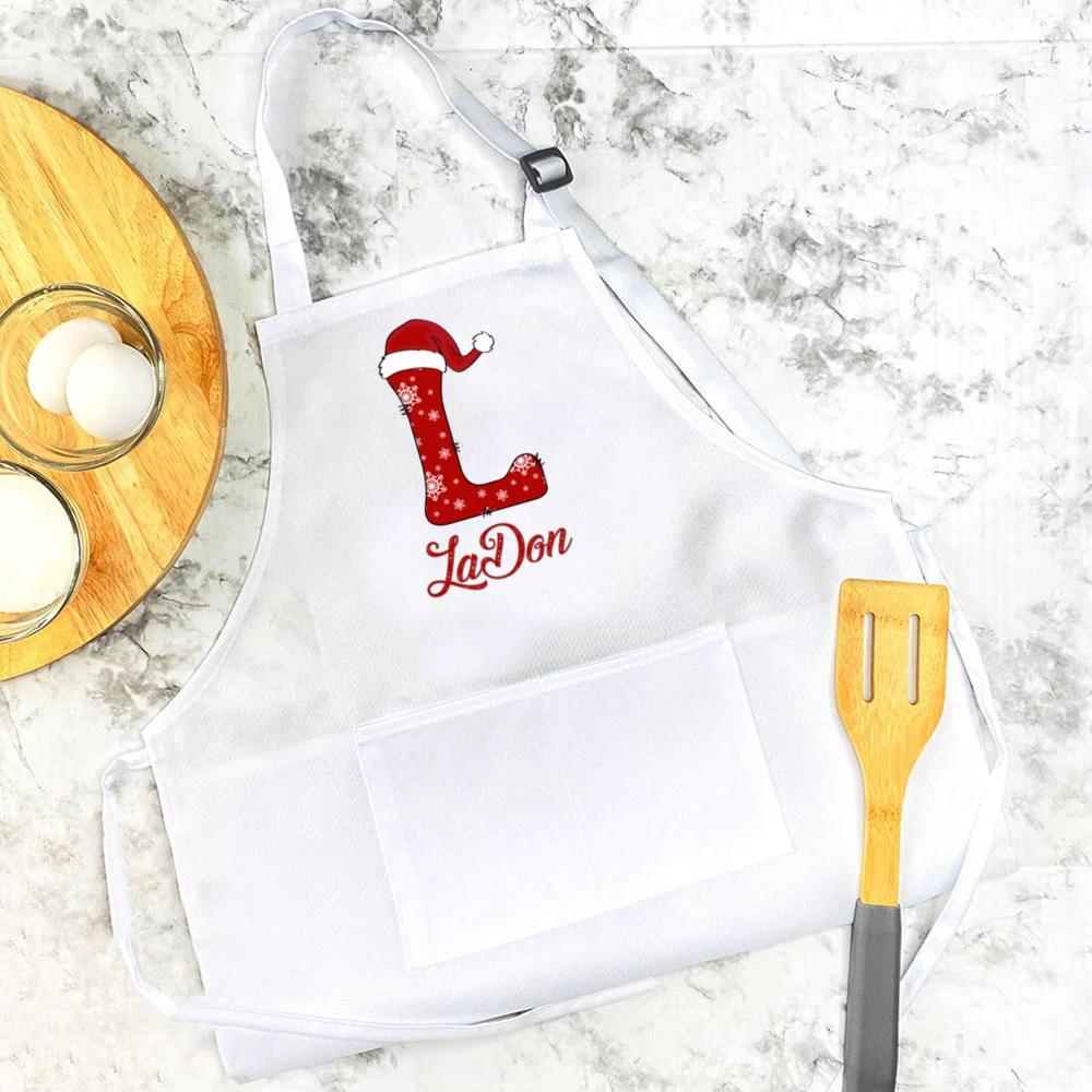 Personalized Apron for Kids Initial and Name Custom Toddler Apron for Girls and Boy Cooking Baking Kitchen Apron