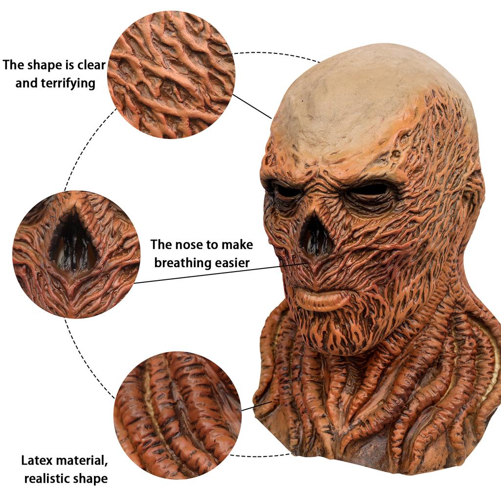 Vecna Strange Thing Mask Devil Full Face Helmet Monster Latex Masks Halloween Carnival Party Costume Props Accessories