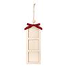 Christmas Photo Frame Ornament Wooden Hanging Decoration with 6 Photo Frames