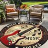 Gitarrenmusik Zitat Runder Teppich Flanell Musiker Heimdekoration Inspirierende Botschaft Teppich