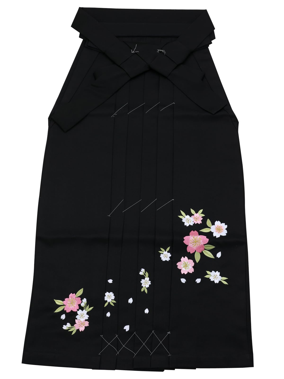

Hanamichi Hakama with Cherry Blossom Skirt Single Sizes Women s Embroidery, Type, Item, M-LL, hs-104 (LL Size, 14. Black)