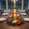 Artificial Flower Garland Floral Mixed Vine with Leaves Flexible