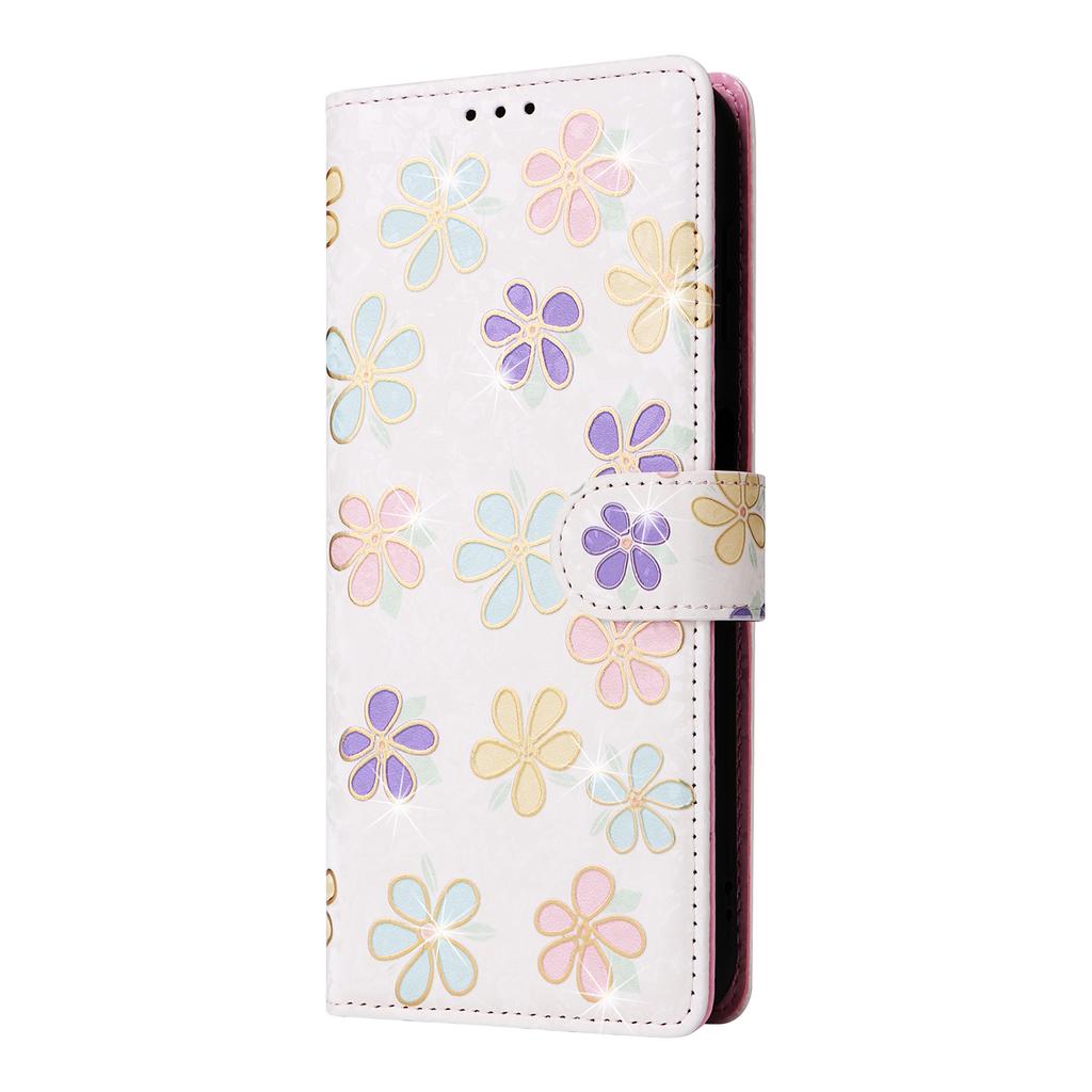 For Samsung Galaxy A17 5G/A17 4G/A26 5G Case RFID Blocking Flower Leather Phone Cover with Wrist Strap