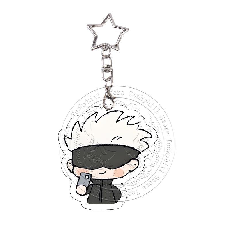 Jujutsu Kaisen Gojo Satoru Acrylic Keychain Exquisite Student Megumi Keyring Bag Decor Pendant Keyring Yuji Birthday Gift