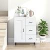 812231 vidaXL White Buffet 69.5x34x90 Cm Engineered Wood