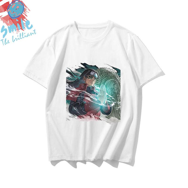 White Childrens Tshirt Japanese Anime Naruto Peripheral Pure Cotton Printed Parentchild Outfit Summer Casual Loose Tshirt