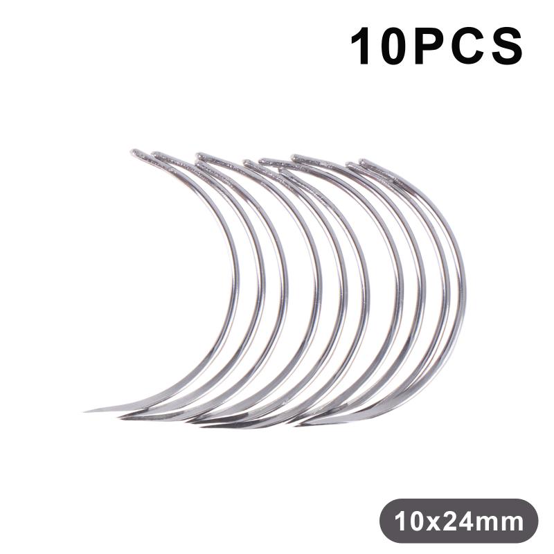 6/10Pcs Suture Surgical Tool Durable Metal 1/2 Corner Medical Needle Double Eyelid Medical Science Diy Accessories