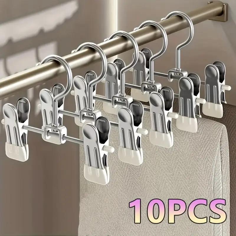 5/10 STÜCKE Multifunktionale Wäscheklammer Kleiderbügel Kleiderhaken Schnalle Metall Edelstahl Hut Rock Hose Clip Kleidung Kleiderschrank Aufbewahrung