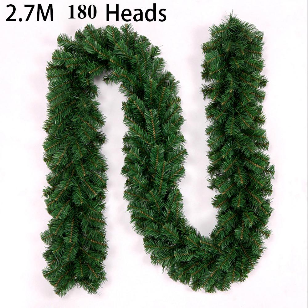 

2.7M Artificial Garland Home Party Wall Door Decor Christmas Supplies Tree Ornaments For Stair Fireplace Xmas Decoration Party