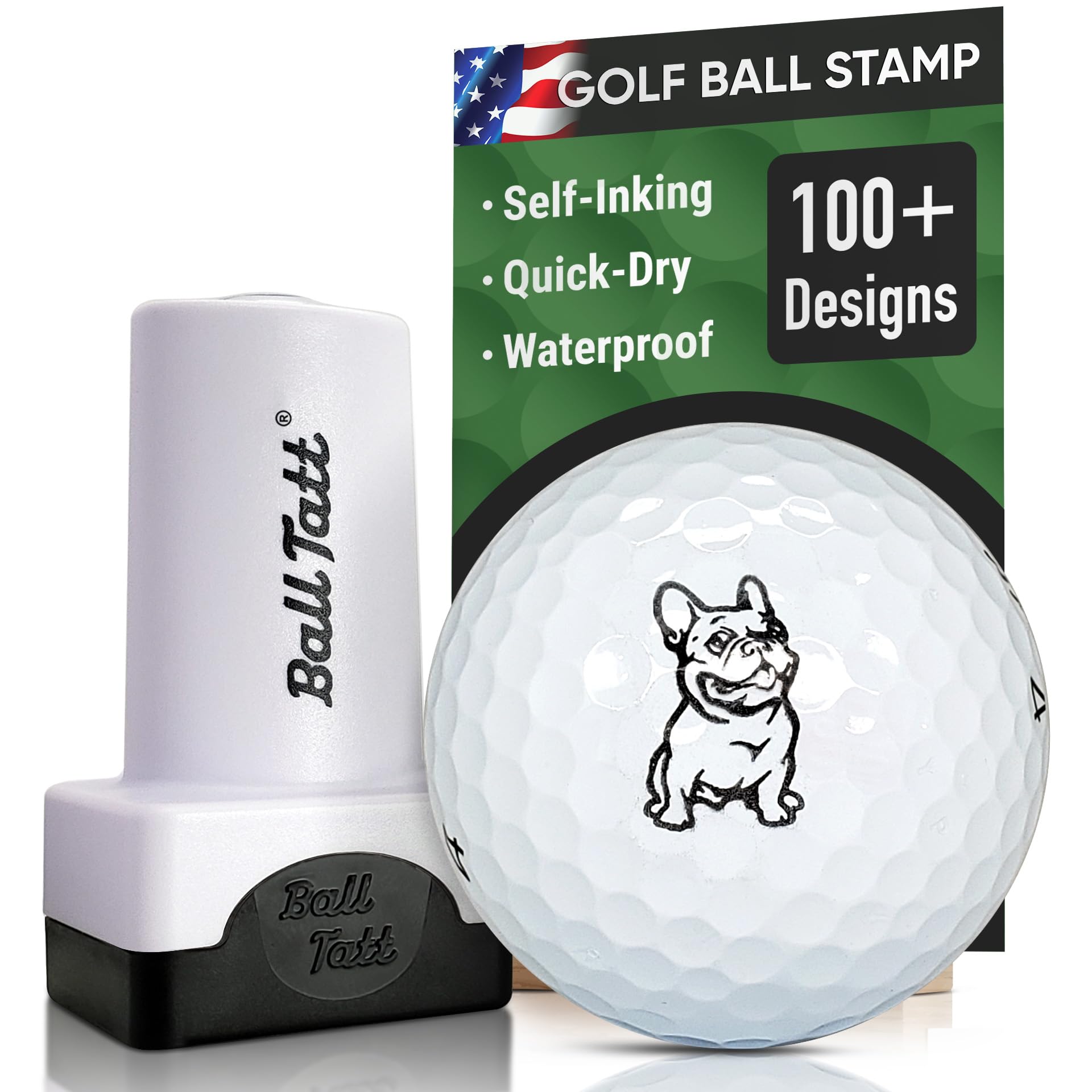

Ball Tatt French Bulldog Golf Ball Golf Ball Golf Ball Stamp Reusable Golf Ball Marking Tool for Identifying Golf Golfer Gift Golf Accessories -