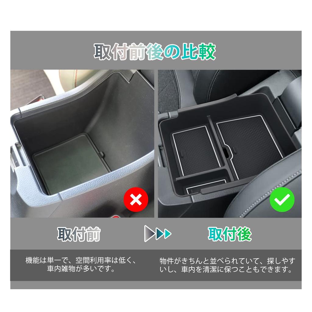 GAFAT Car Storage Box for Honda Vezel RV Vezel RV Console Interior New Vezel Center Console External Console Box with Coin Vezel RV Small Item (2nd