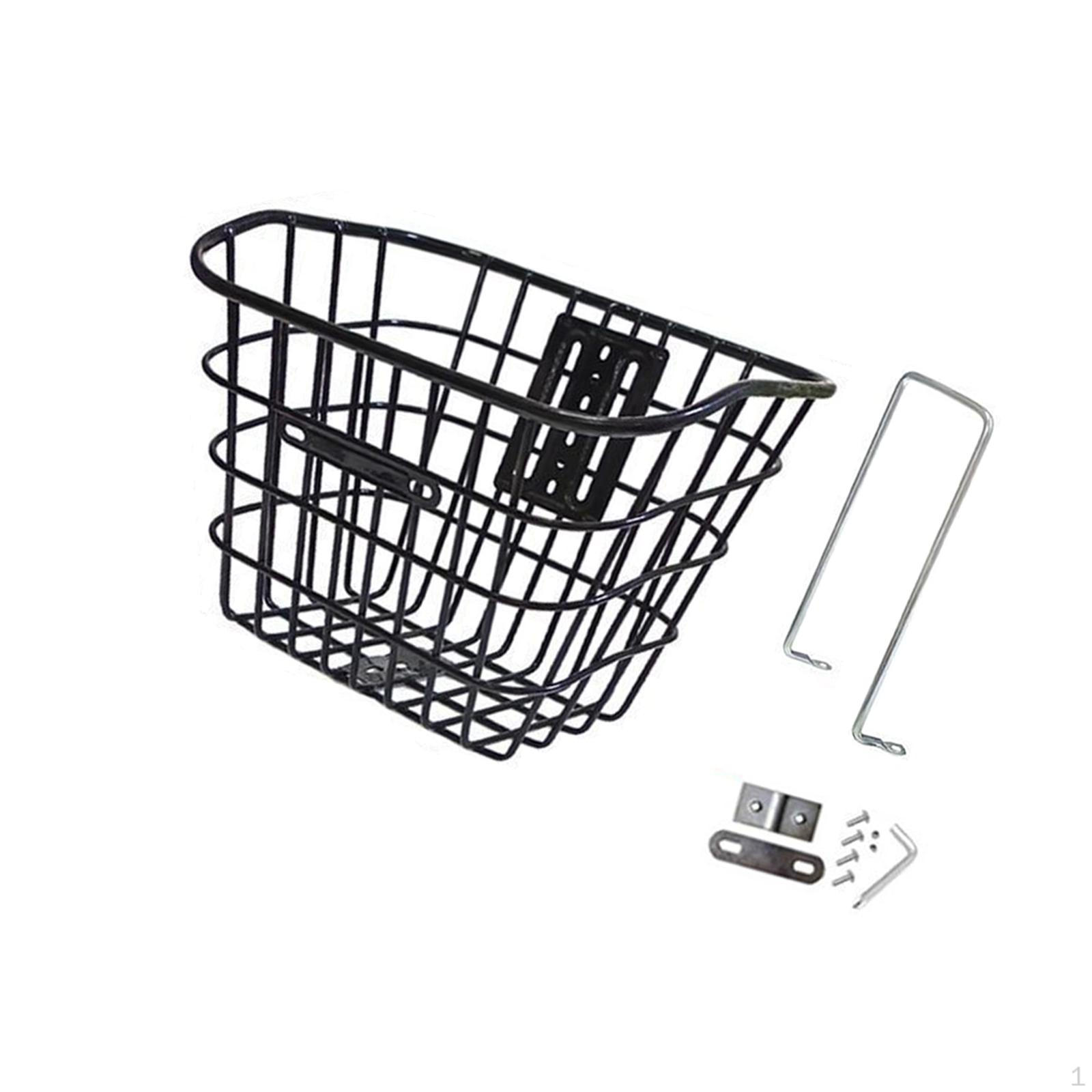 

Передняя корзина для электрического велосипеда с открытым верхом, многоцелевая, прочная, 13,4x10,6x10,2 дюйма, металлический грузовой аксессуар