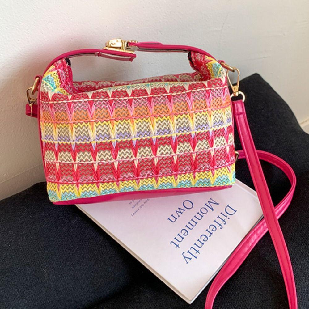 Leisure Weave Handbag Trendy Women Shoulder Bag Summer Straw Crossbody Bag Women