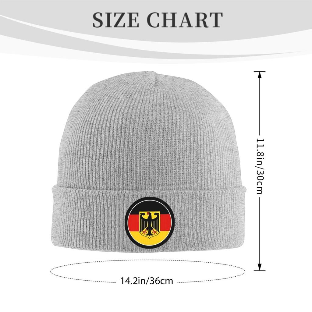 German Coat Of Arms Empire Flag Warm Knitted Cap Fashion Bonnet Hat Autumn Winter Outdoor Beanies Hats for Men Women Adult